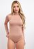 Body Feminino Gola Alta Liso Manga Longa Estiloso Inverno I UN158 - loja online