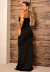 Vestido Longo Elegante Com Fenda Ombro Único Festa I Z1222 - loja online