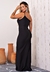 Vestido Longo Com Fenda Elegante Festa Estiloso Preto I Z86 - Unnah Moda Feminina Balada