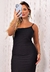 Vestido Longo Com Fenda Elegante Festa Estiloso Preto I Z86 - loja online