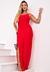 Vestido Longo Com Fenda Elegante Festa Estiloso Vermelho I Z86
