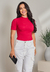 Body Feminino Com Manguinha Fashion Elegante Canelado I Z37 na internet