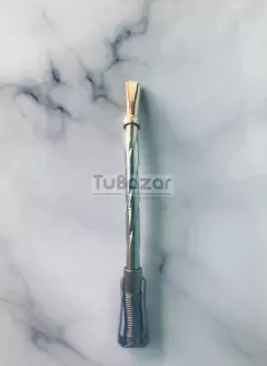 Bombilla resorte curva corta de acero inoxidable - comprar online