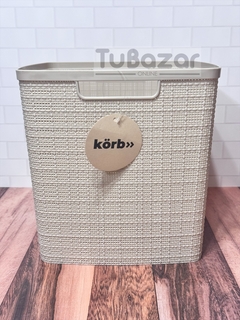 Canasto plastico simil yute 17 lts - tienda online