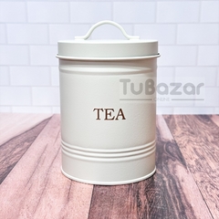 Lata vintage te acero pintado en internet
