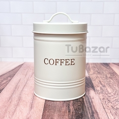 Lata vintage cafe acero pintado en internet