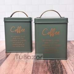 Lata vintage cafe acero pintado - comprar online