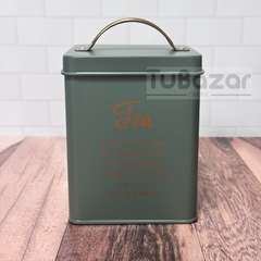 Lata vintage te acero pintado en internet