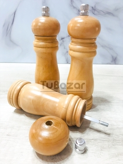Molinillo/ pimentero de madera 15 cm - comprar online