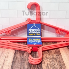 Perchas plasticas pack x4 Desesplast - tienda online