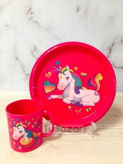 Taza plástica línea unicornio en internet