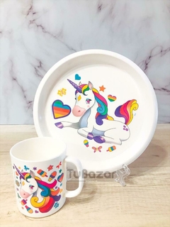 Taza plástica línea unicornio - comprar online