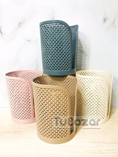 Porta rollo canasta plástico calado - comprar online