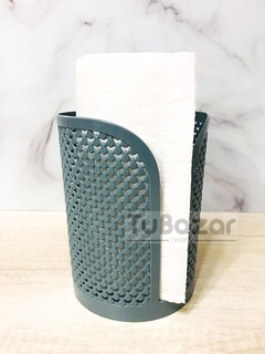 Imagen de Porta rollo canasta plástico calado