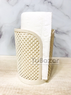 Porta rollo canasta plástico calado