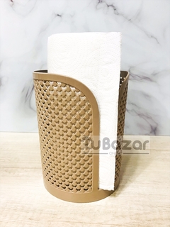 Porta rollo canasta plástico calado - comprar online