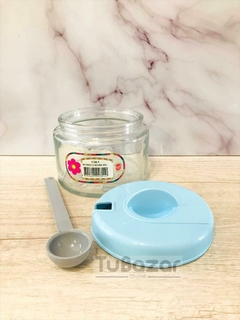 Pote multiuso de vidrio con cuchara - tienda online