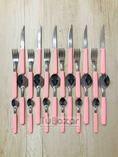 Cuchara de te Carol rosa pastel - comprar online