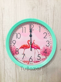 Reloj de pared flamencos 22,5 cm - Tu Bazar Online