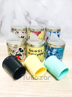 Set matero estampado (yerbera, azucarera y mate de plástico)