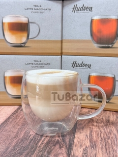 Set x2 taza doble vidrio Hudson