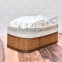 Set x3 canastos de bambu con funda de tela removible Suka - comprar online