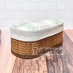 Set x3 canastos de bambu con funda de tela removible Suka en internet