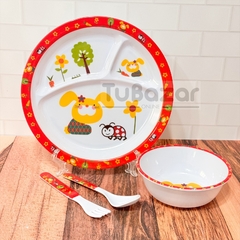 Set x4 piezas melamina infantil - comprar online