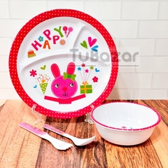 Set x4 piezas melamina infantil - Tu Bazar Online