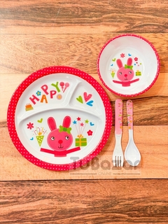 Set x4 piezas melamina infantil