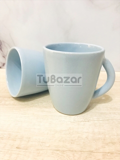 Taza pastel de cerámica esmaltada