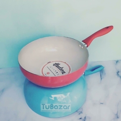 Wok antiadherente Hudson pastel - comprar online