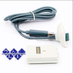 Kit Bateria Cargador Cable Carga Y Juega Xbox 360 - comprar en línea
