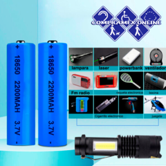 Bateria Recargable 18650 3.7V 2200mAh Para Lampara