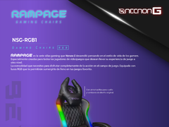 SILLA GAMER NENCON NSG-RGB1 FOAM RGB 140-150KG C/LUMBAR Y CABEZA BK/PK - comprar en línea