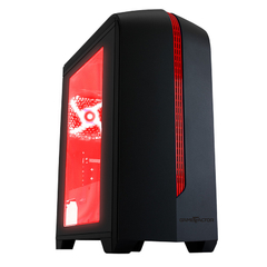 GABINETE GAME FACTOR ROJO mATX USB 3.0, 2 VENT 120MM S/FTE CSG500-RD