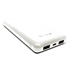 POWER BANK VORAGO PB-401 BLANCO 10,000 MAH 2 PUERTO USB 1.0A 2.1