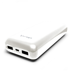 POWER BANK VORAGO PB-550 20,000 mAh 2 PUERTOS 1A/2.1A BLANCO