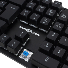 TECLADO MECANICO GAME FACTOR RAINBOW, SWT BLUE, USB, NEGRO KBG400-BL - comprar en línea