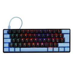 TECLADO MECANICO GAME FACTOR 60% RGB SWITCH BLUE USB TIPO C KBG560-BL - comprar en línea