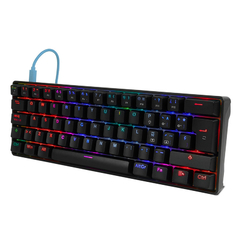 TECLADO MECANICO GAME FACTOR 60% RGB SWITCH BLUE USB TIPO C KBG560-BL en internet