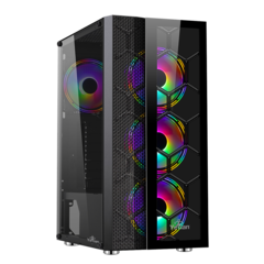 GABINETE YEYIAN GAMER YCH-7S3V-01BK RAPTURE2500CRISTEMPL/3VEN/ATX/ARG