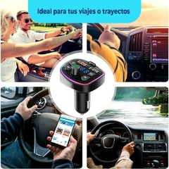 ¡Transforma Tu Viaje con el Transmisor FM Bluetooth 5.0 para Coche con LED RGB! - tienda en línea