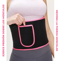 ¡La Faja Reductora Que Revoluciona Tu Figura! - Ajuste Perfecto con Velcros y Efecto Sauna para Moldear Tu Cintura - comprar en línea