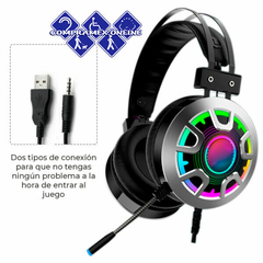 Diadema Gamer Rgb Led Colores Audifonos Ps4 Xbox Pc Laptop - comprar en línea