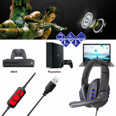Audifonos Diadema Gamer Usb Audio Xbox 360 Pc Ps4