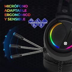 Diadema Audifonos Gamer Rgb Led Colores Ps4 Xbox Pc Laptop