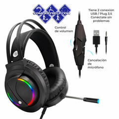 Diadema Audifonos Gamer Rgb Led Colores Ps4 Xbox Pc Laptop - tienda en línea