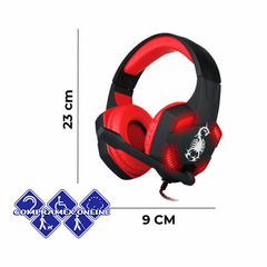 Audifonos Diadema Gamer Led Videojuegos Con Micrófono