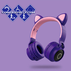 Imagen de Auriculares De Diadema Con Orejas De Gato Bluetooth